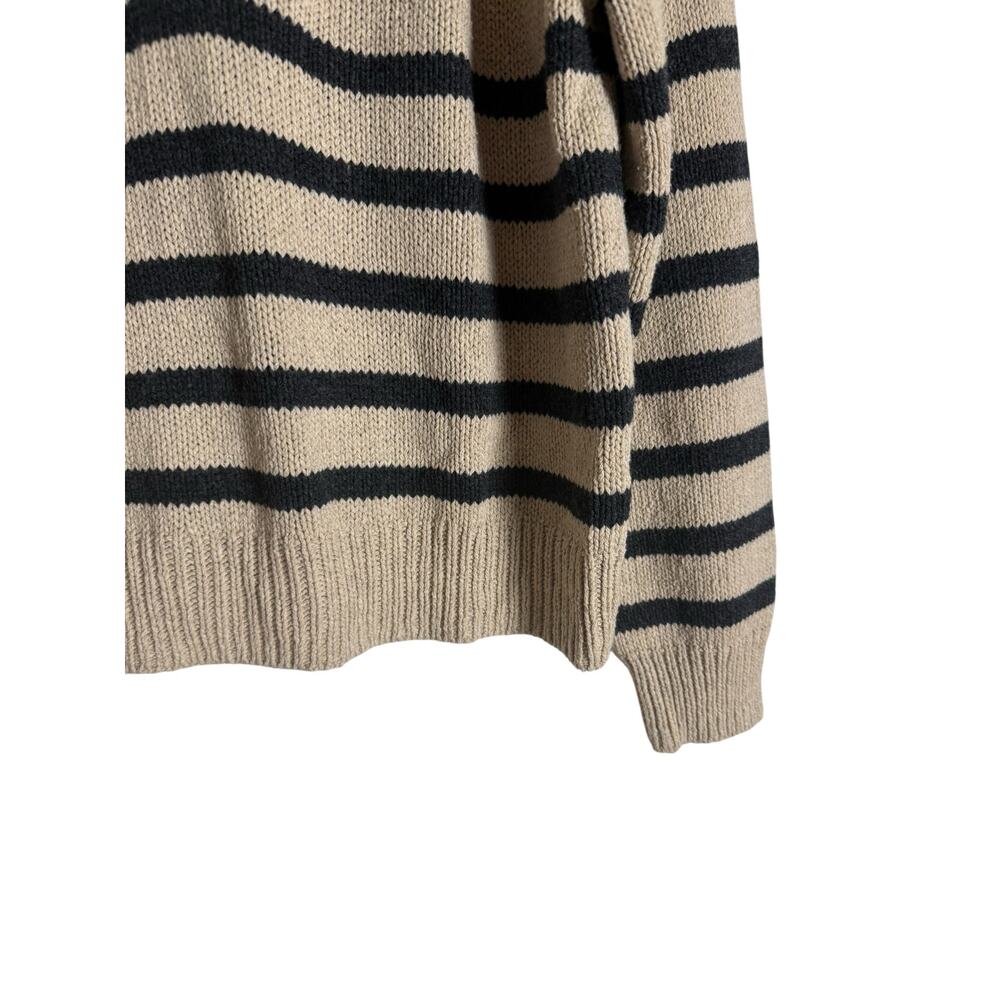 Marine Layer Relaxed Polo Striped Collared Long Sleeve Wool Sweater Size Small - Picture 9 of 13